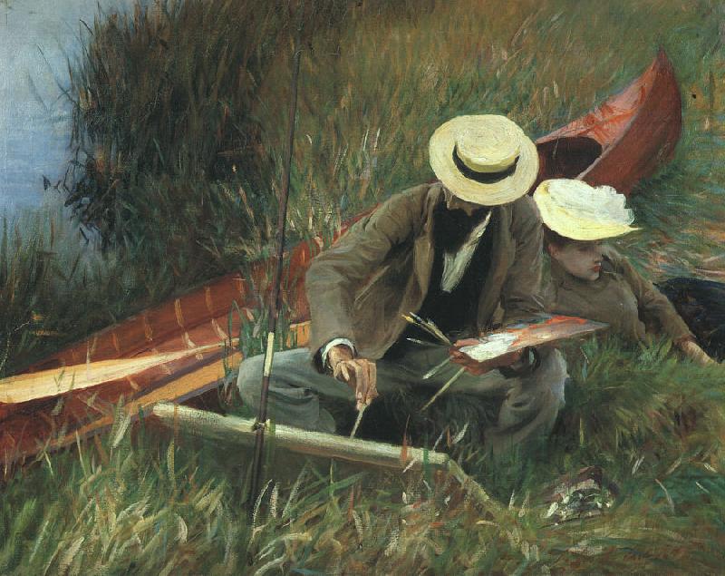 John Singer Sargent Paul Helleu Sketching With his Wife oil painting image